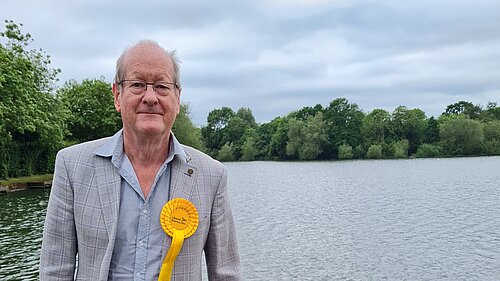 Chris Lofts at a lake in Northamptonshire