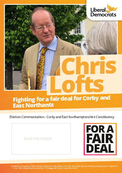 Chris Lofts - Fighting for a Fair Deal for Corby and East Northants